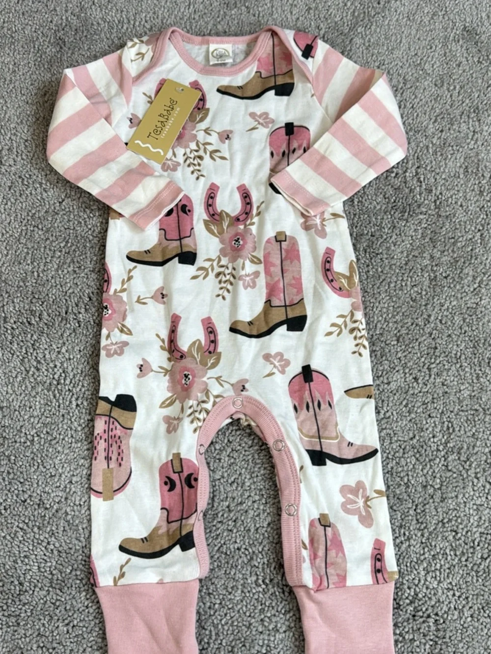 Tesa Babe Western Cowgirl Boots cotton romper